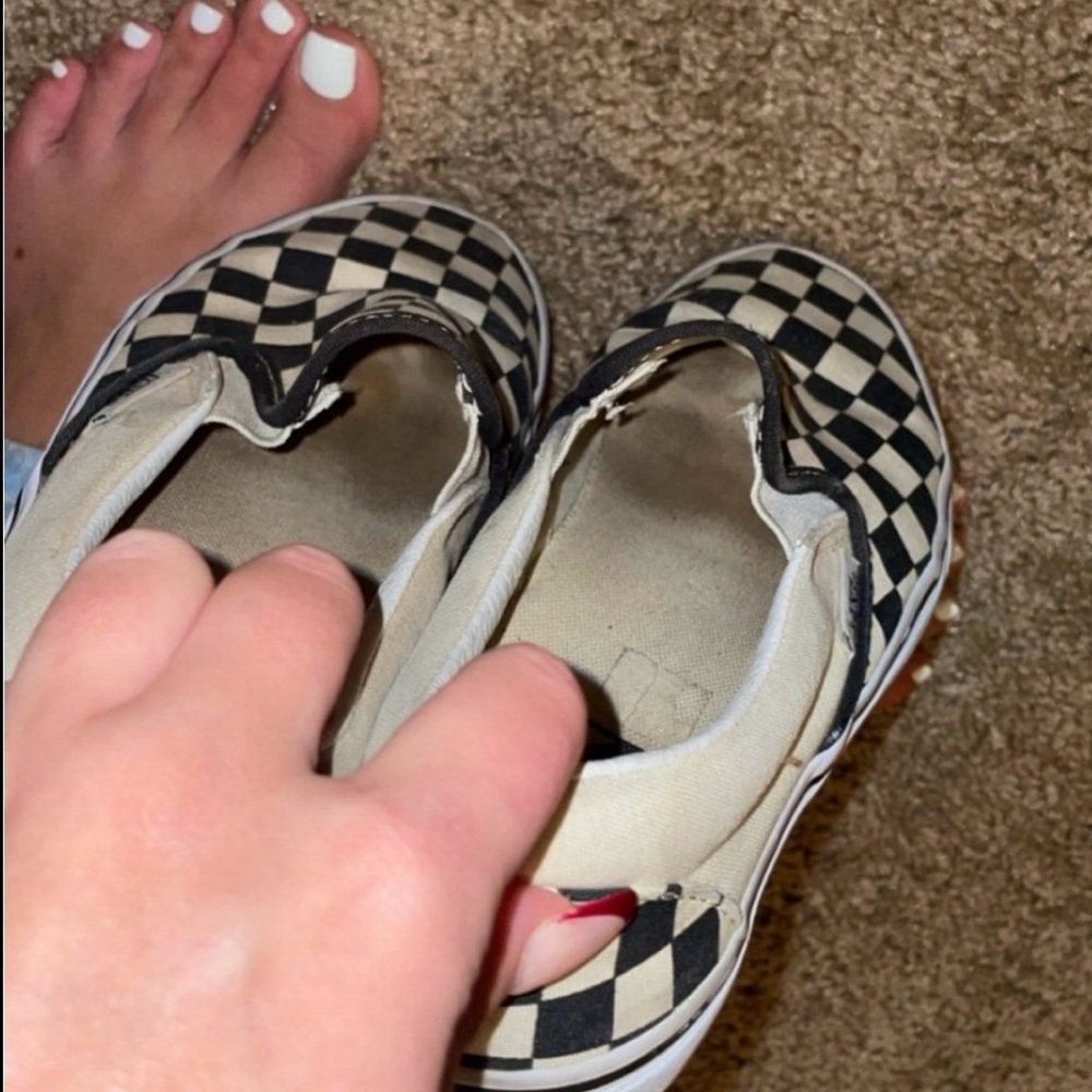 dirty checkered vans women’s size 6.5 - Picture 5 of 5